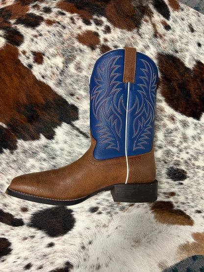 Ariat Men’s Sport Western - Red Angus Brown/Royal Blue