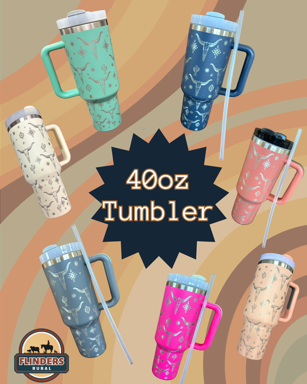 40oz Tumbler - Western