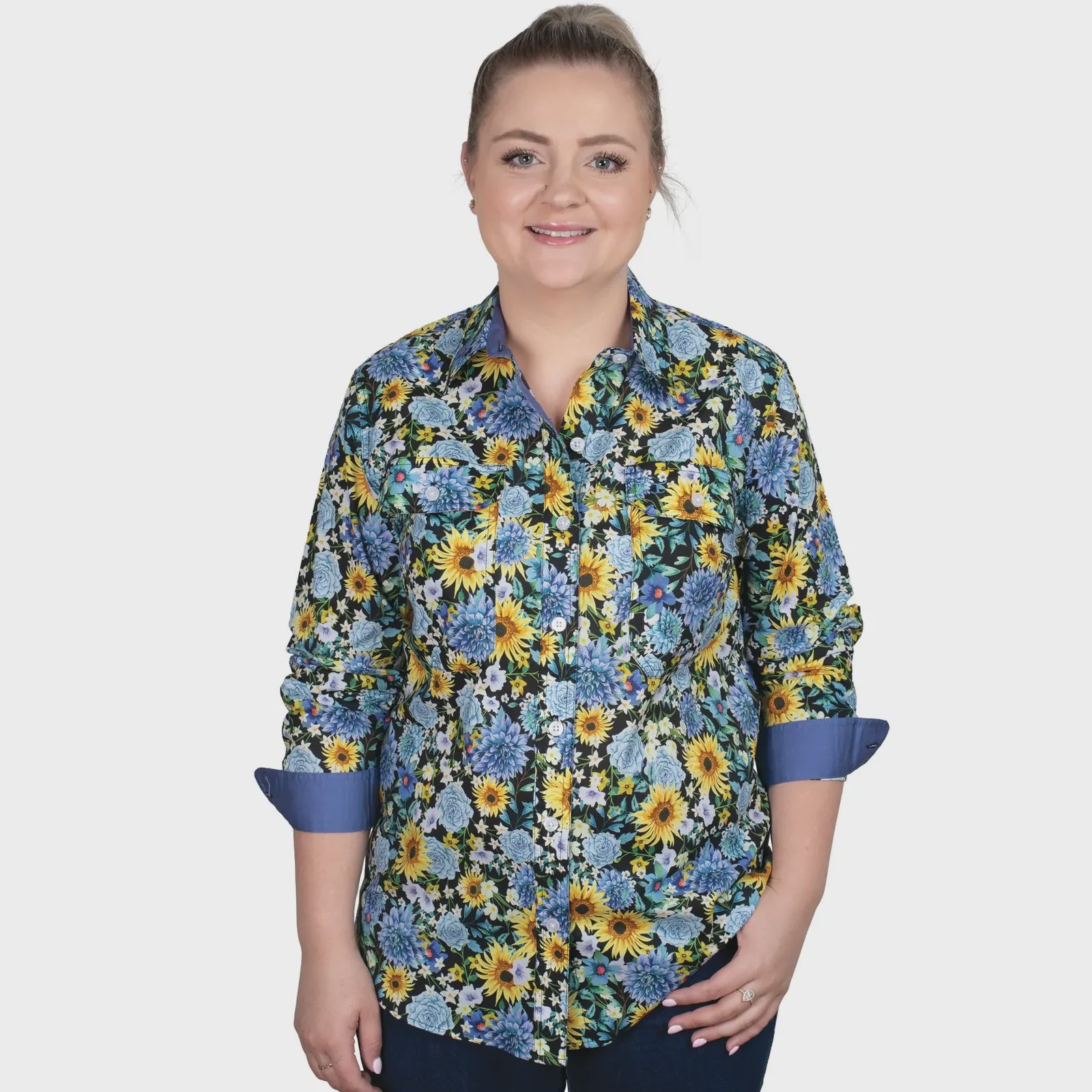 Just Country Women's Abbey - Blue Bouquet/Blue