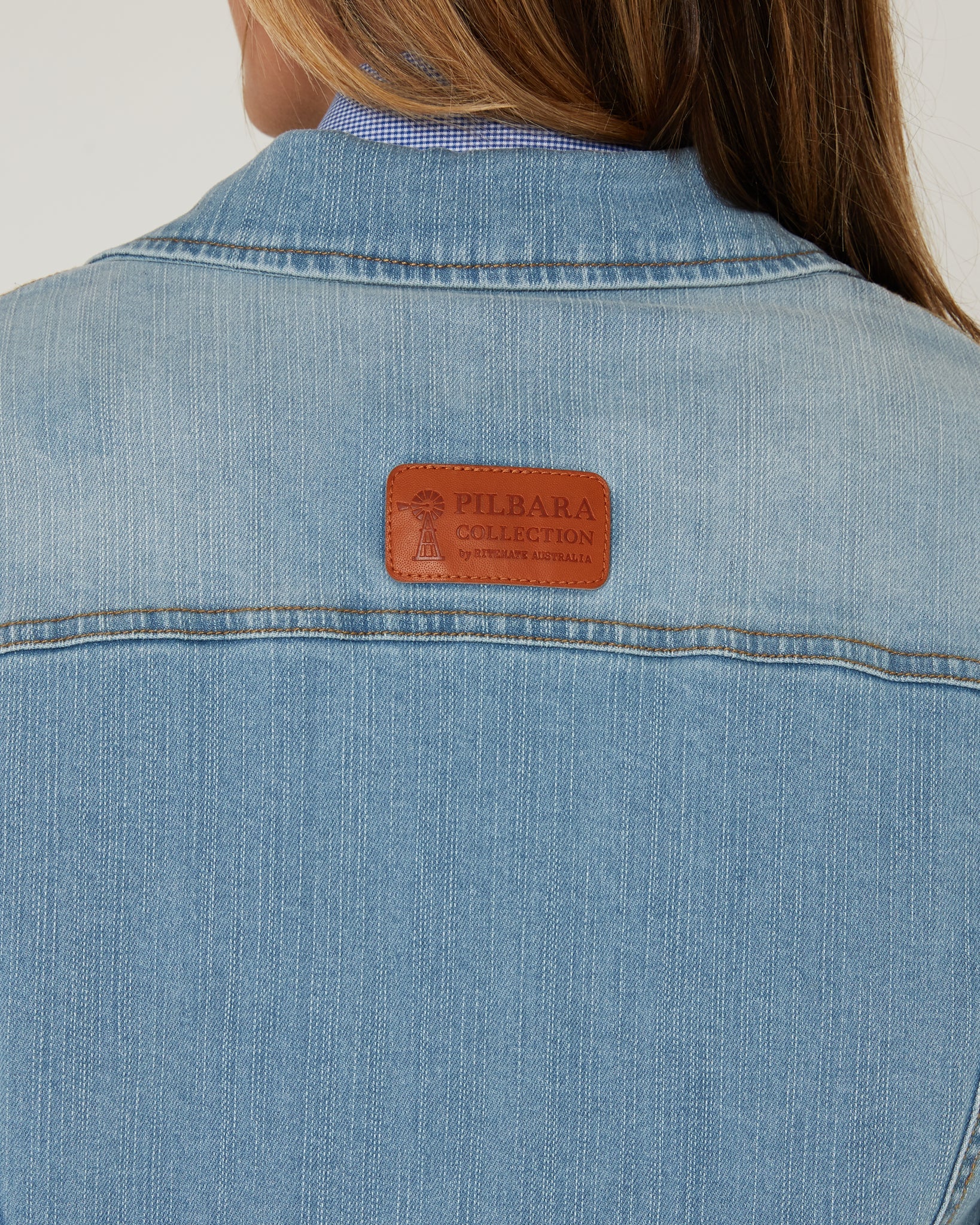 Pilbara Lauren Sherpa Lined Jacket - Light Indigo