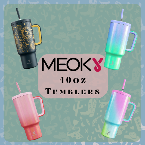 Meoky 40oz Tumbler and Straw