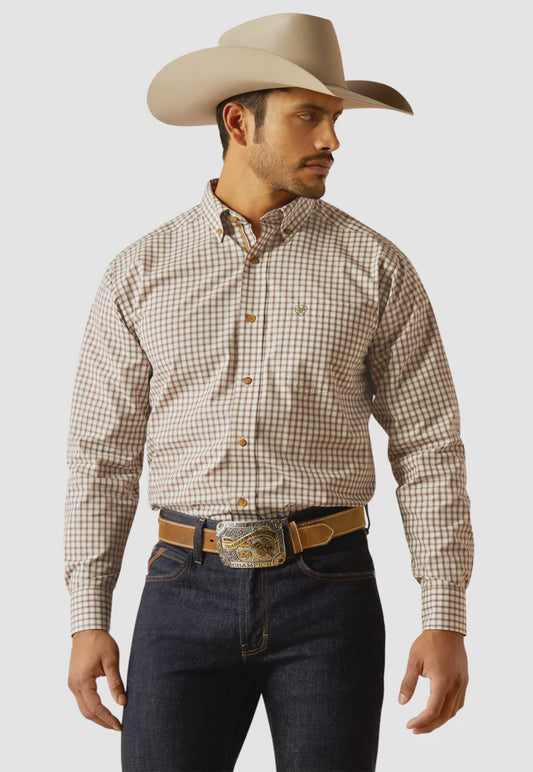 Ariat Men's Pro Series Sultan Long Sleeve Shirt - Off White