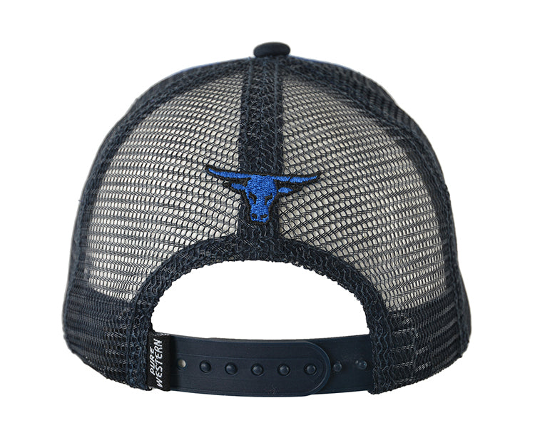 Pure Western Childrens Payne Trucker Cap - Navy
