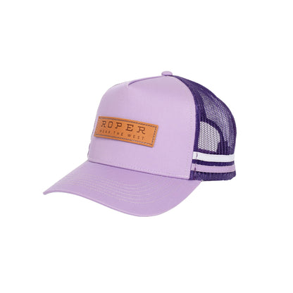 Roper Trucker Cap - Leather Patch Violet