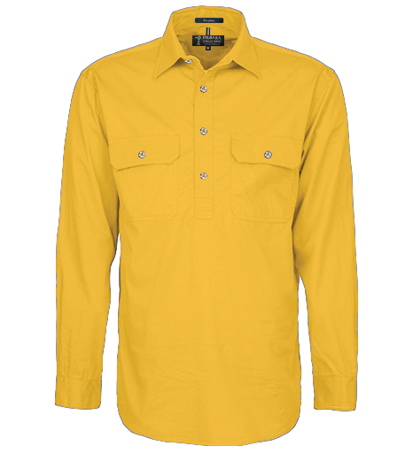 Pilbara Men's Closed Front Work Shirt - RM200CF