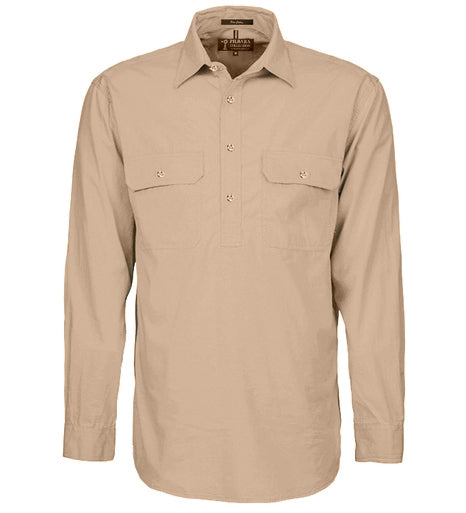 Pilbara Men's Closed Front Work Shirt - RM200CF