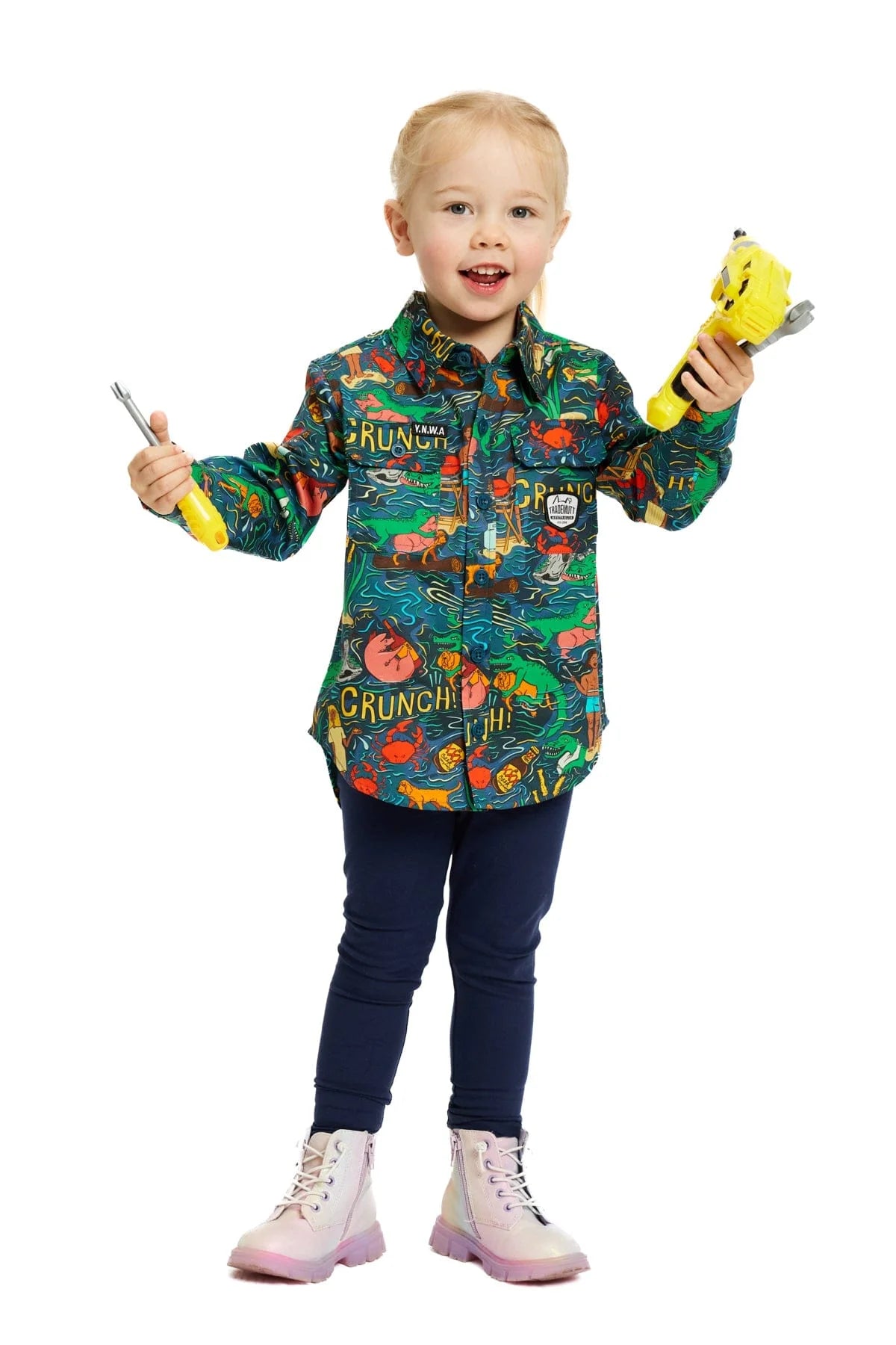 TradeMutt Kid's Full Button Work Shirt
