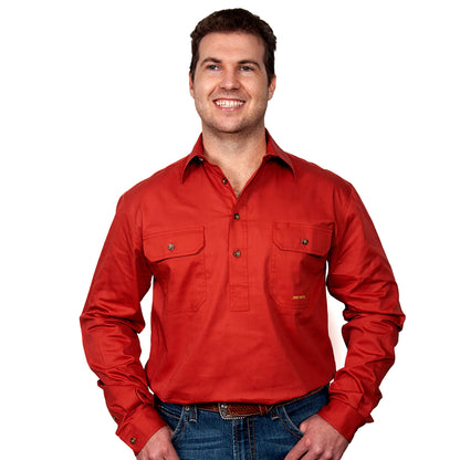 Men's Cameron Half Button Work Shirt