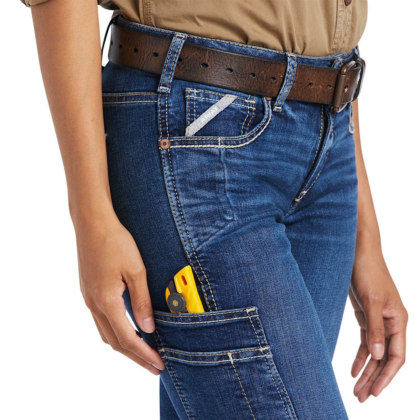 Ariat Womens Rebar Work Flex Perfect Rise Riveter Boot Cut - Atlanta