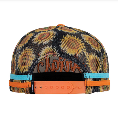 Ariat Sunflower Script Trucker Cap - Wild Orange