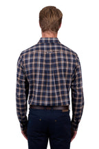 Thomas Cook Men’s Dylan Check 2-Pocket Long Sleeve Shirt - Navy/Tan