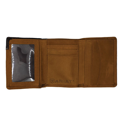 Ariat Men's Tri-Fold Wallet - Two Toned Hair On