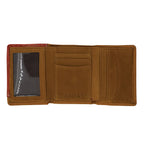 Ariat Men's Tri-Fold Wallet - Basket Weave Overlay
