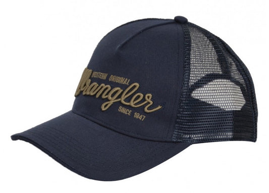 Wrangler Logo Trucker Cap - Navy