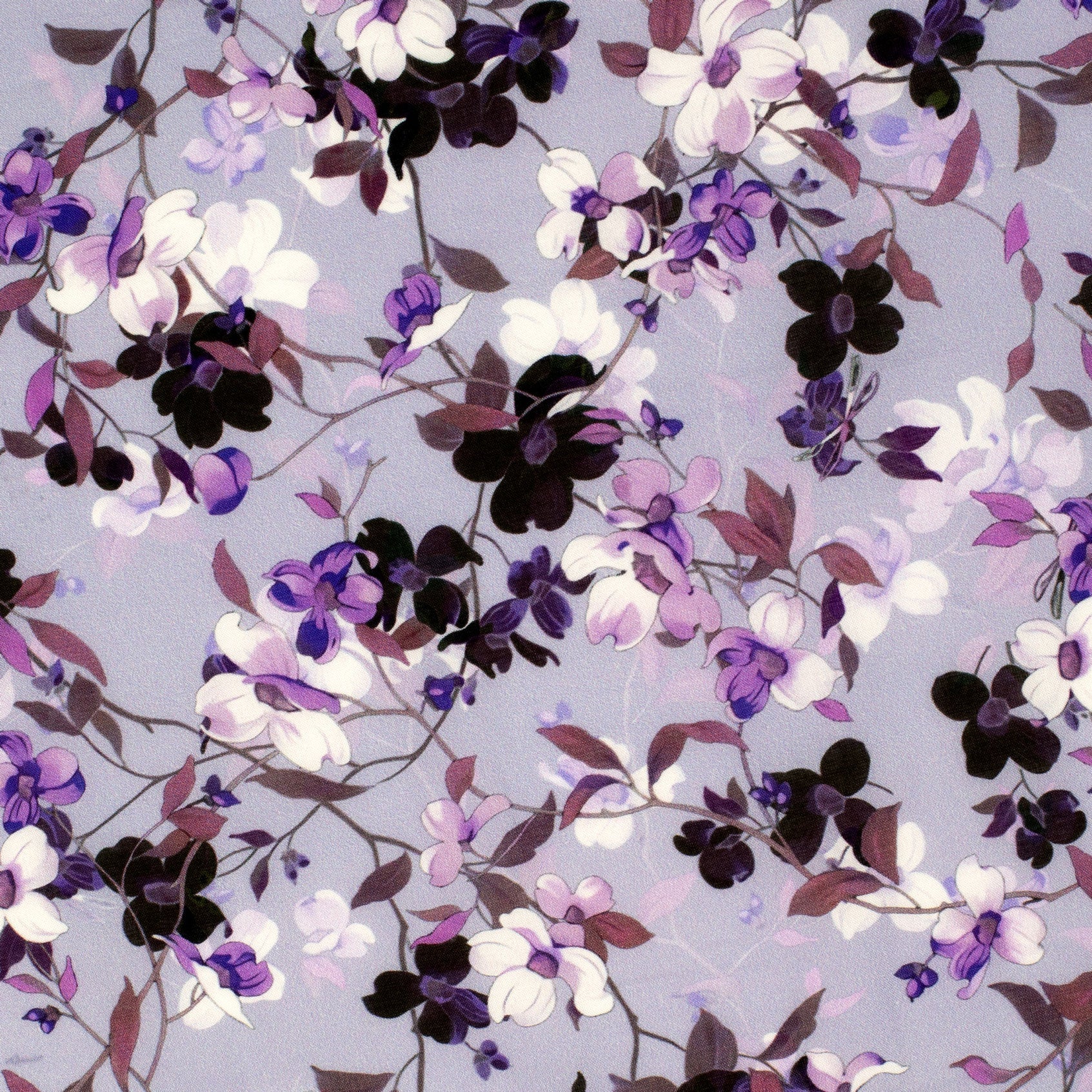 Just Country Women's Georgie Half Button Workshirt - Lilac Blossoms/Purple