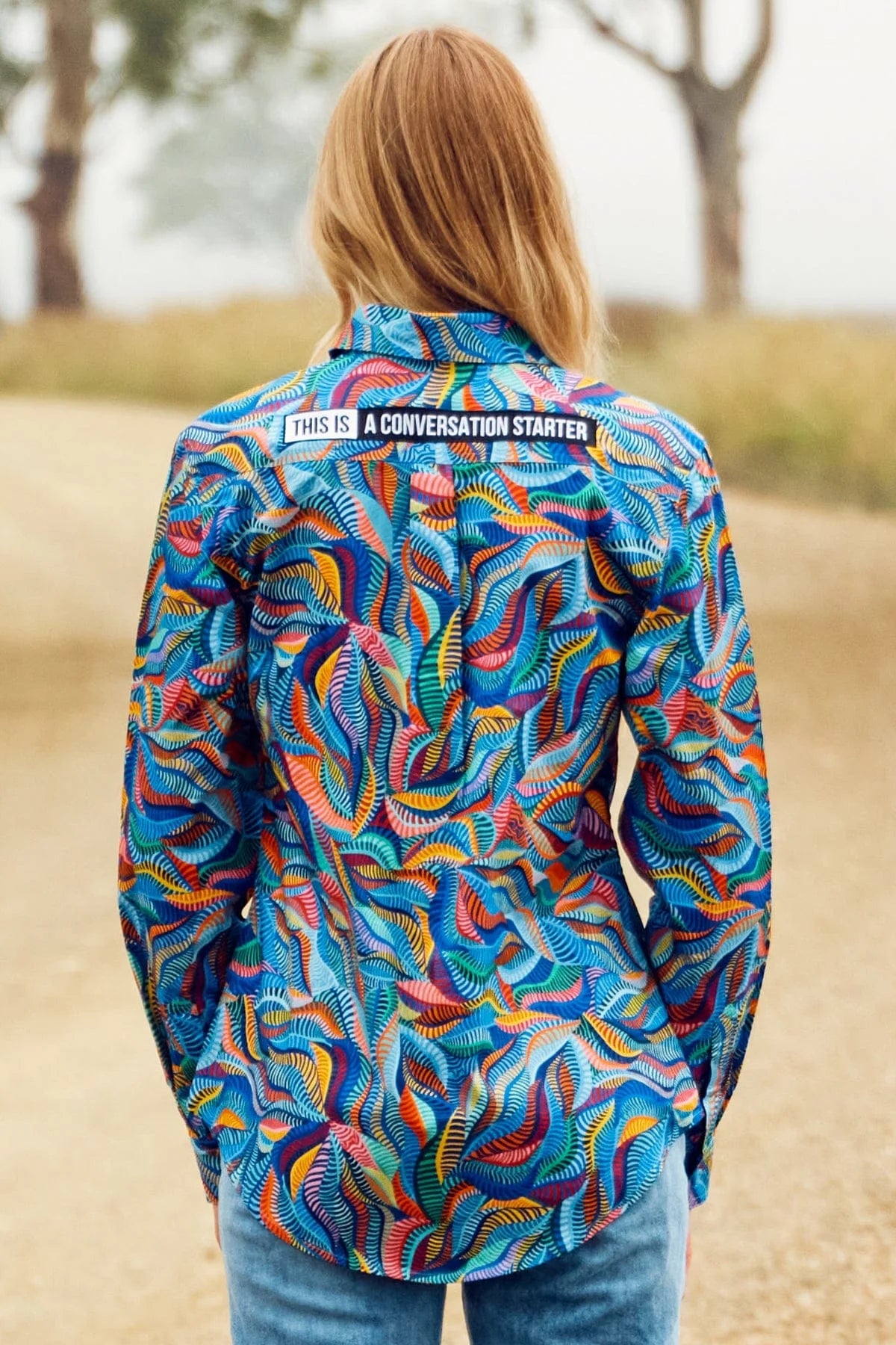 TradeMutt Women's Full Button Long Sleeve Work Shirt