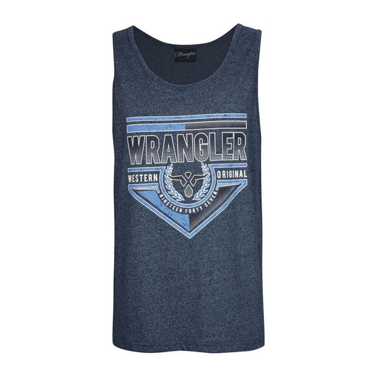 Wrangler Men's Colton Singlet - Ink Melange