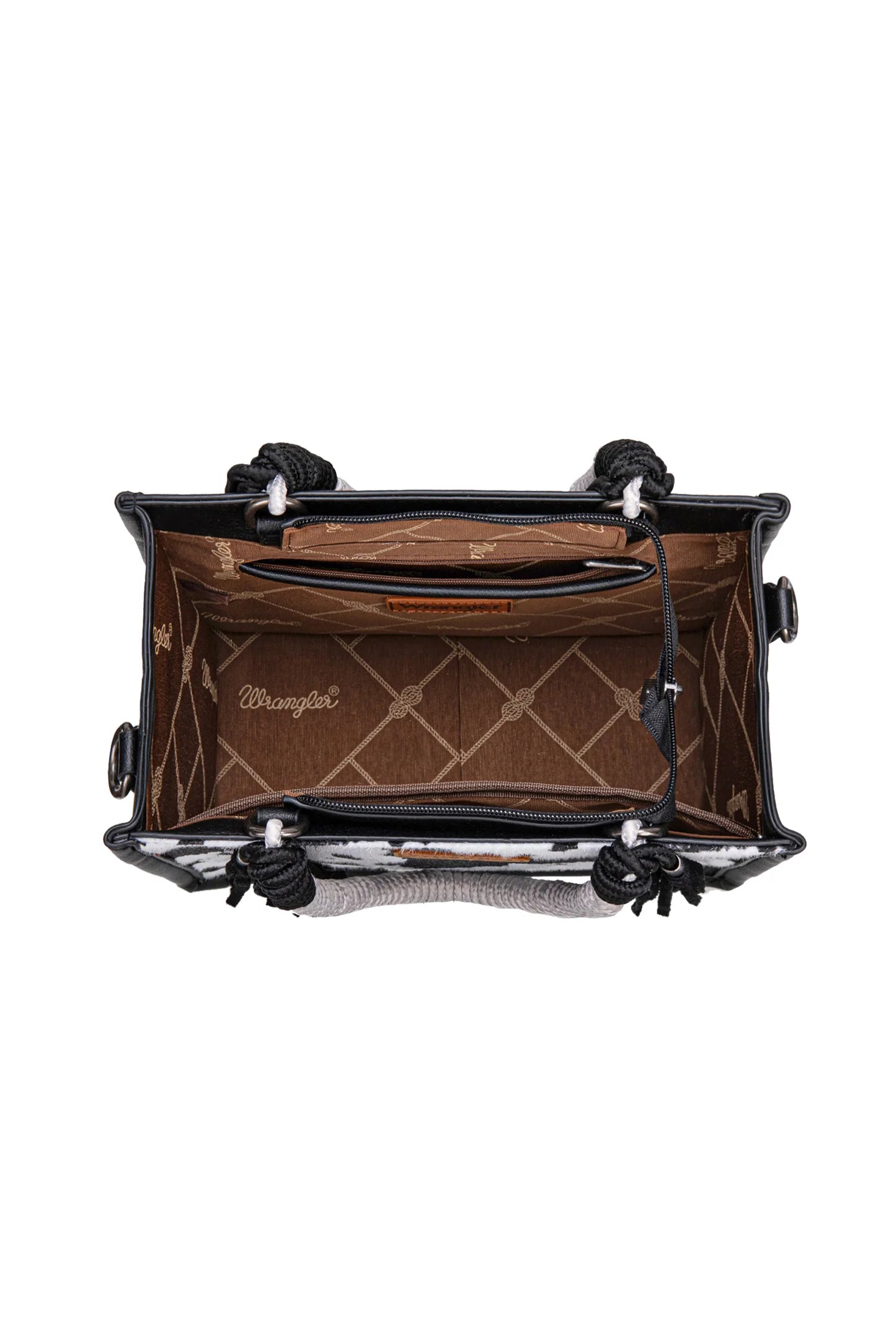 Wrangler Cow Print Tassel Crossbody Bag