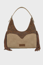 Wrangler Tooled Fringe Shoulder Bag