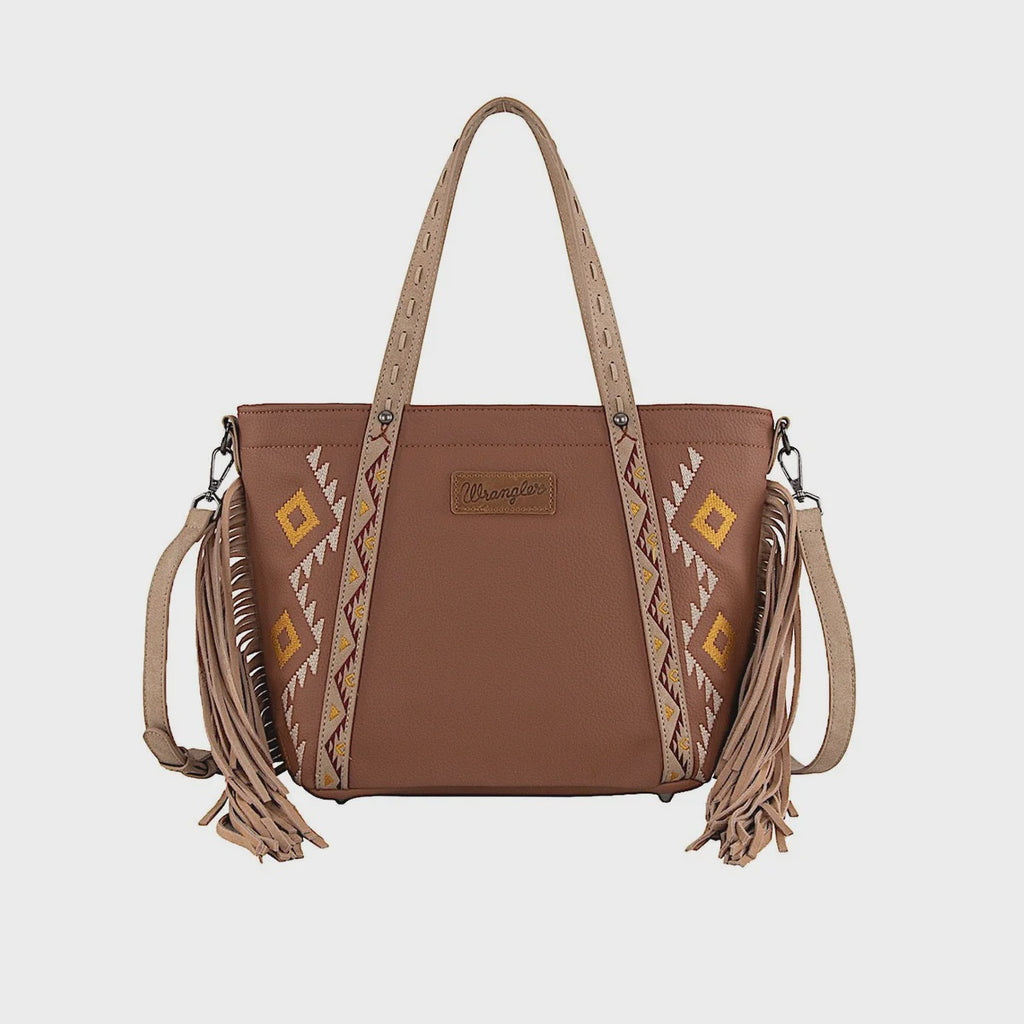 Wrangler Indiana Fringe Tote Bag - Tan