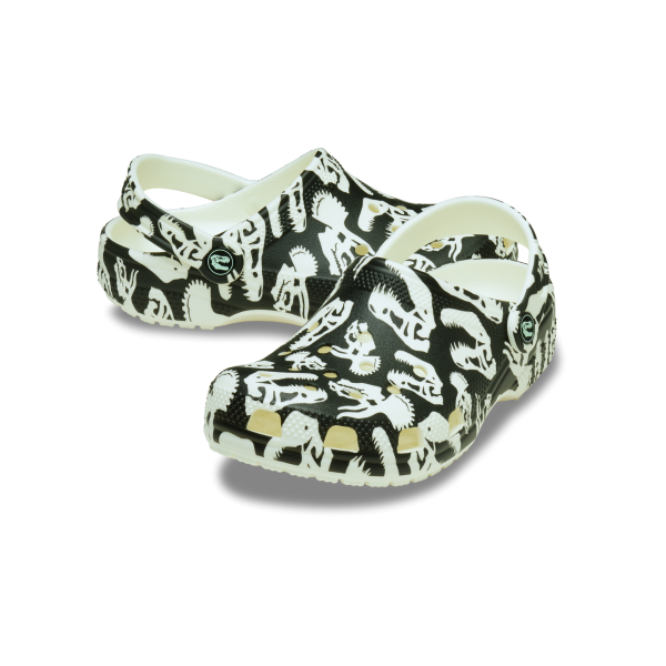 Crocs - Kids Classic Glow Dino Clog -  Glow Green