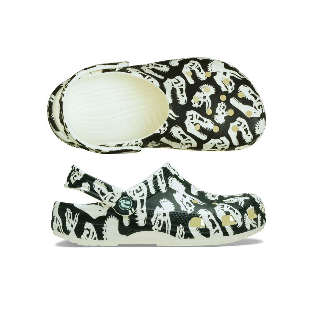 Crocs - Kids Classic Glow Dino Clog -  Glow Green