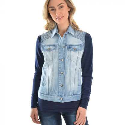 Pure Western Womens Valerie Denim Vest