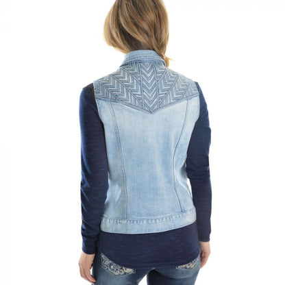 Pure Western Womens Valerie Denim Vest