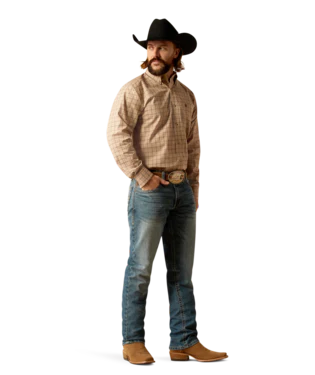 Ariat Men's Pro Series Trey Long Sleeve Shirt - Khaki