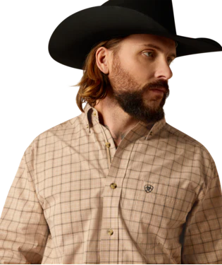 Ariat Men's Pro Series Trey Long Sleeve Shirt - Khaki