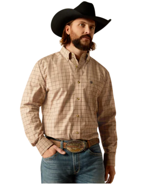 Ariat Men's Pro Series Trey Long Sleeve Shirt - Khaki