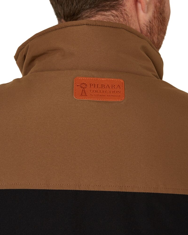 Pilbara Men's Two Tone Vest - Black/Whisky