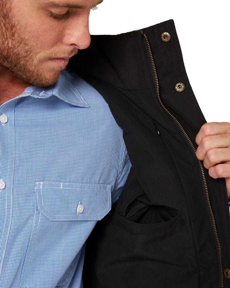 Pilbara Men's Two Tone Vest - Black/Whisky