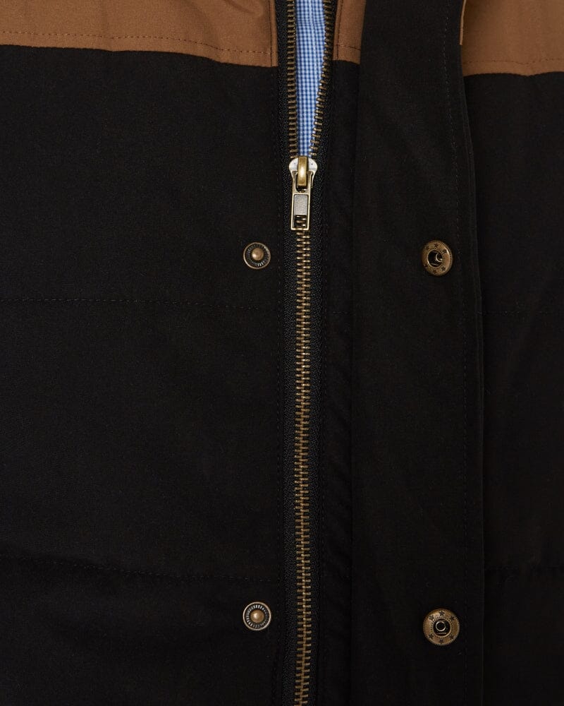 Pilbara Men's Two Tone Vest - Black/Whisky