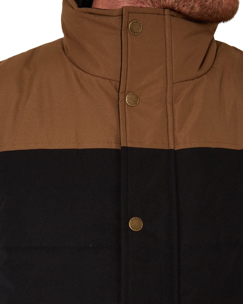 Pilbara Men's Two Tone Vest - Black/Whisky