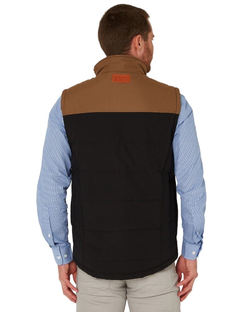 Pilbara Men's Two Tone Vest - Black/Whisky