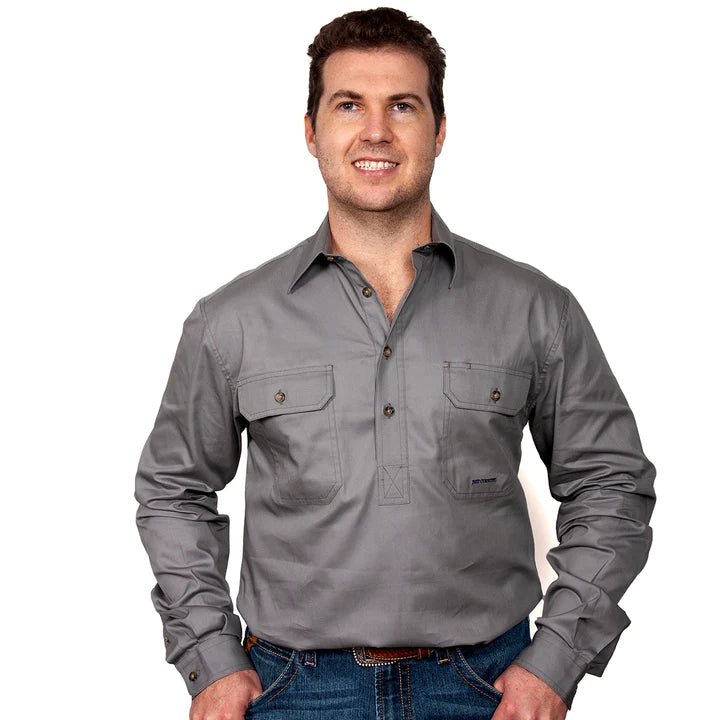 Men's Cameron Half Button Work Shirt