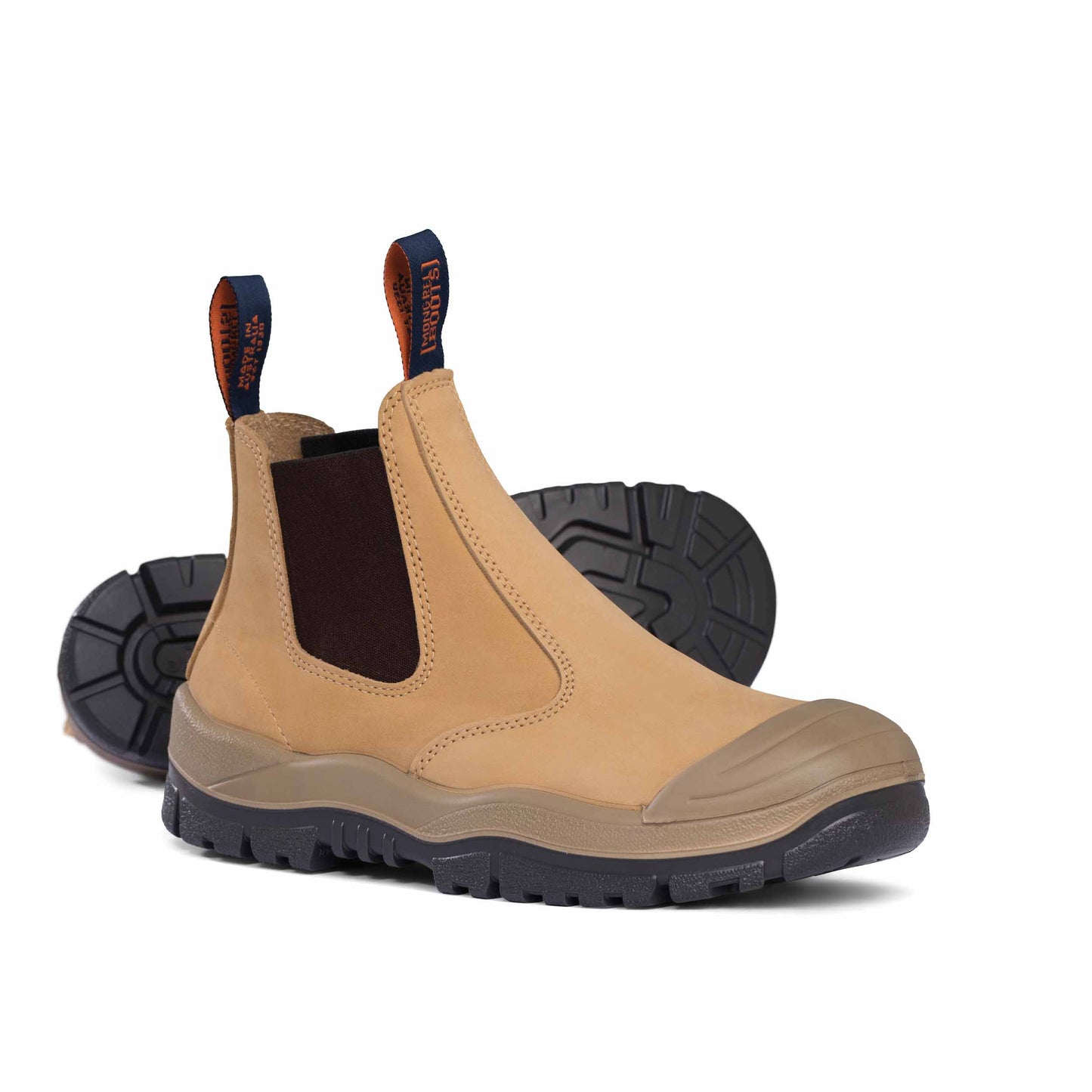 Mongrel Wheat Elastic Side Steel Toe Boot with Scuff Cap