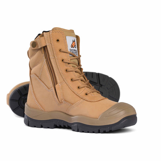 Mongrel Wheat High ZipSider Steel Toe  with Scuff Cap