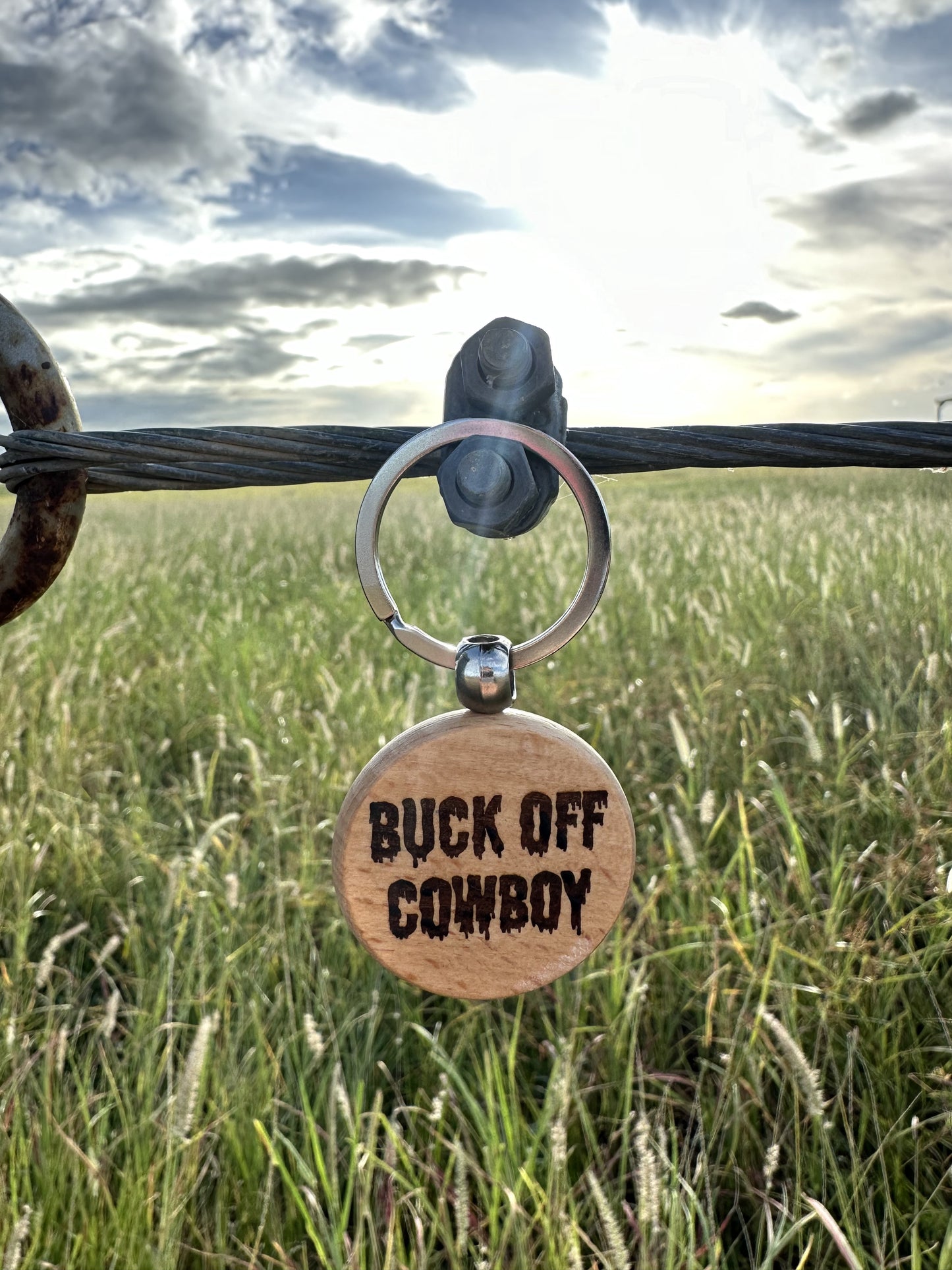 'Buck Off Cowboy' Keychain