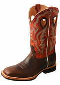 Twisted X Mens Boot Orange Horseman - Chocolate/Orange