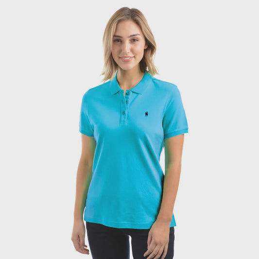 Thomas Cook Womens Classic Stretch Polo - Aqua