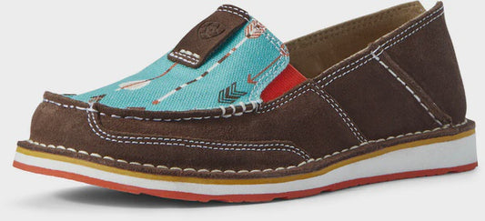 Ariat Womens Cruiser - Chocolate Suede/Turquoise Arrows